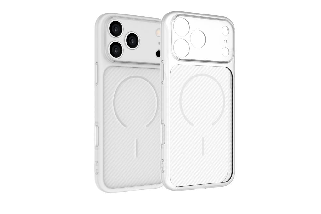 Ốp lưng iPhone 18 Pro Max TPU Jelly Carbon Hydrus OCMC124 Màu Trắng