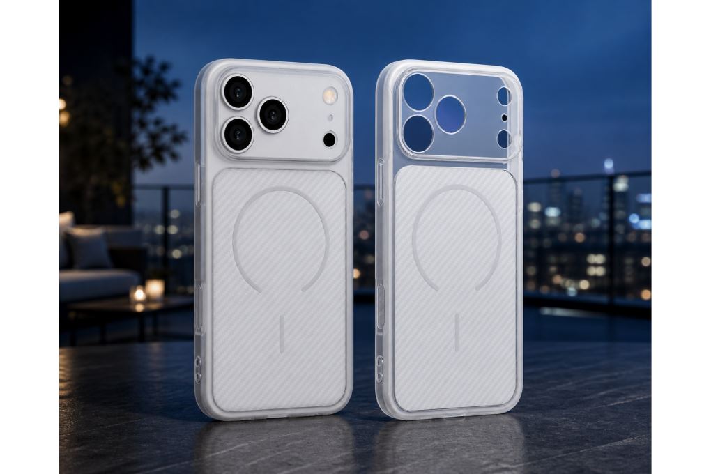 Ốp lưng iPhone 18 Pro Max TPU Jelly Carbon Hydrus OCMC124 Màu Trắng