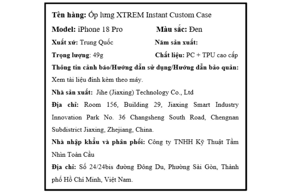Ốp lưng Magnetic iPhone 18 Pro PC TPU Screen Smart-Image XTREM Màu Đen