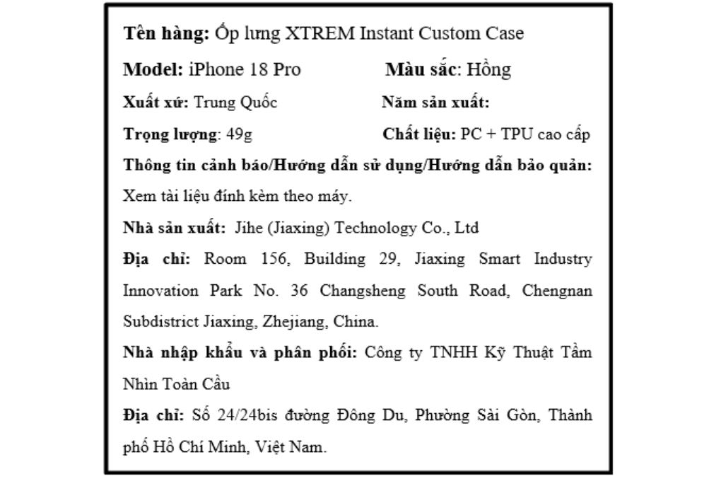 Ốp lưng Magnetic iPhone 18 Pro PC TPU Screen Smart-Image XTREM Màu Hồng