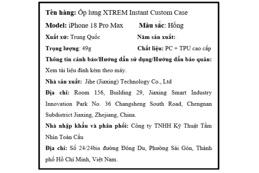 Ốp lưng Magnetic iPhone 18 Pro Max PC TPU Screen Smart-Image XTREM Màu Hồng
