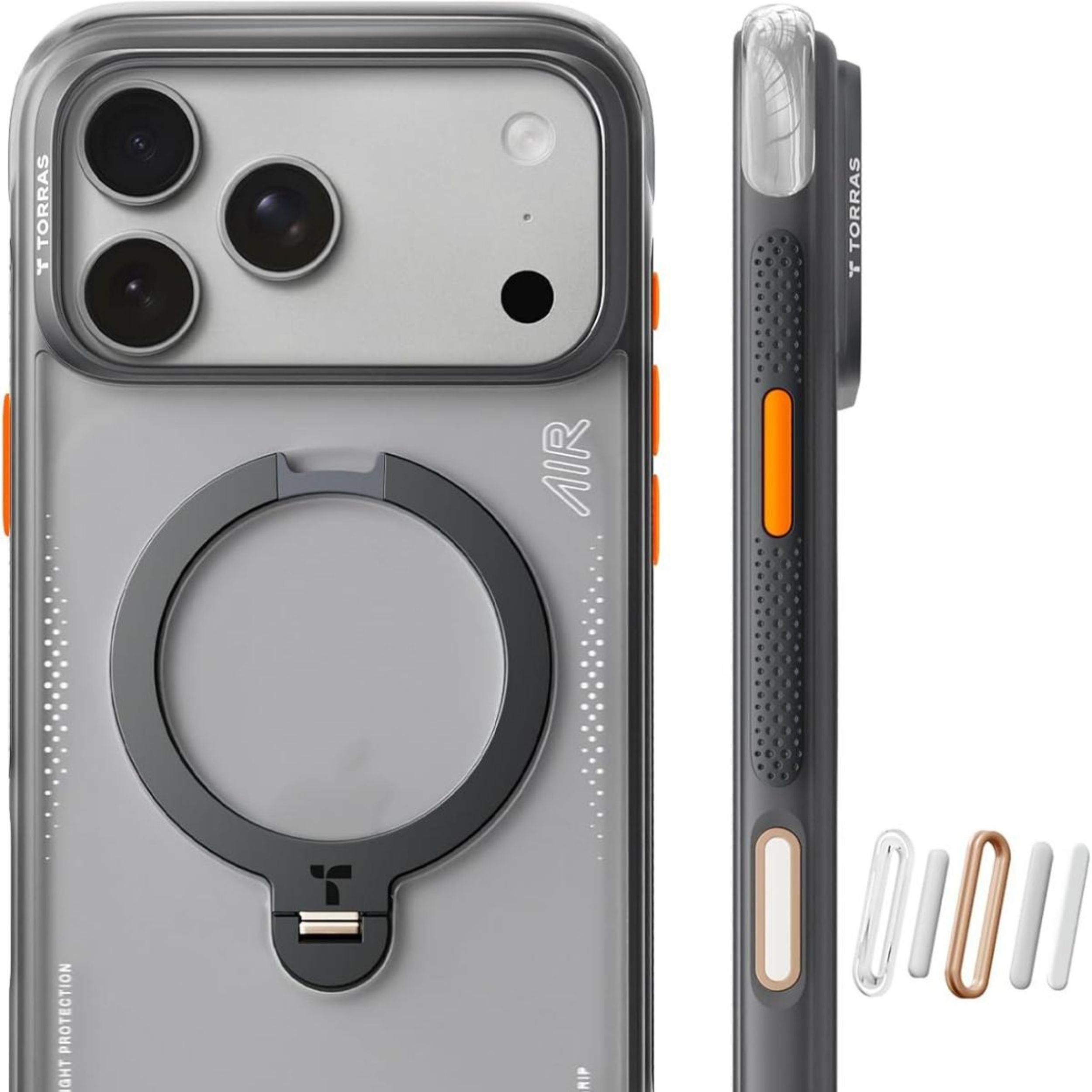 Ốp Lưng iPhone 18 Pro Max/17 Pro Max Magnetic Q3 AIR TORRAS Tím Màu Đen