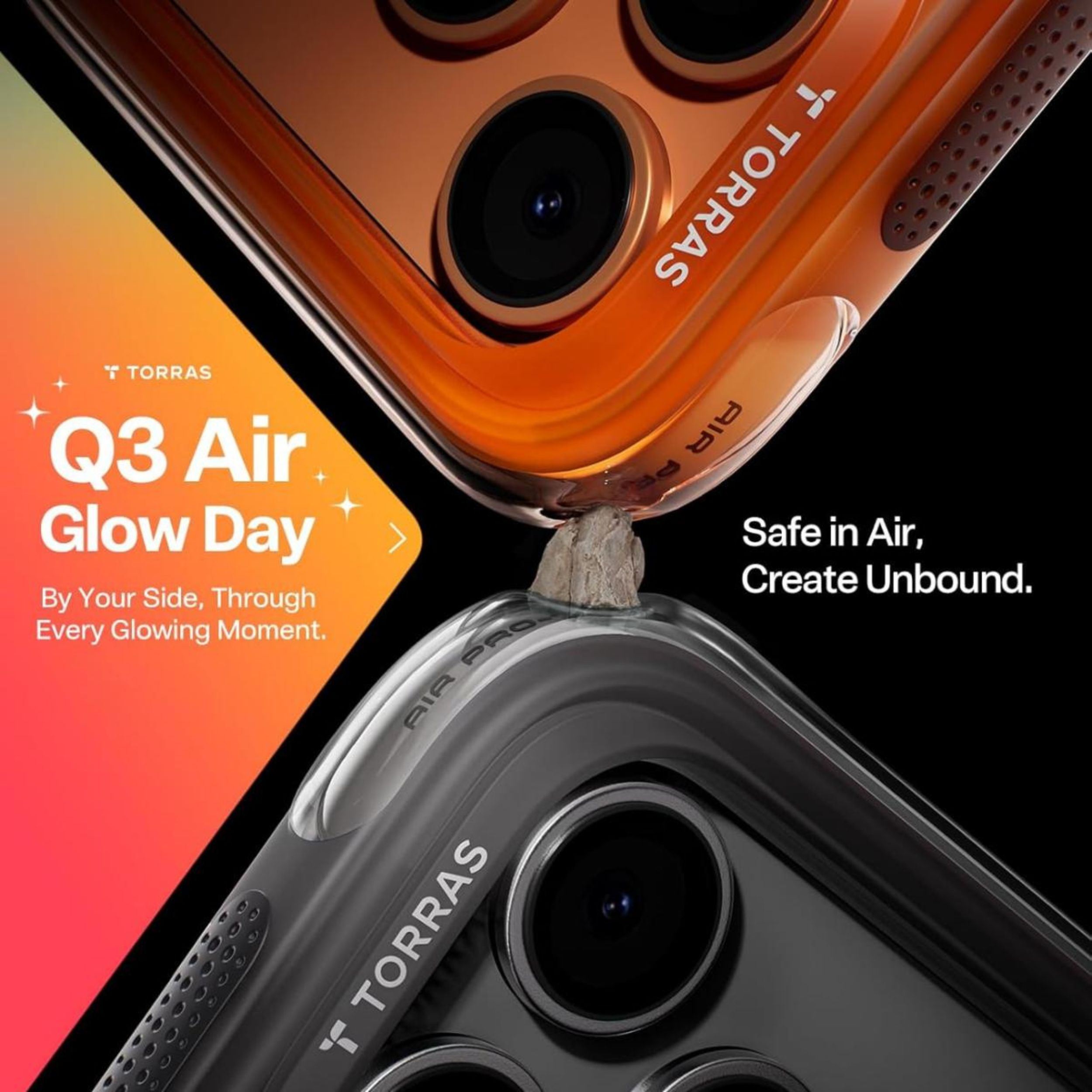 Ốp Lưng iPhone 18 Pro Max/17 Pro Max Magnetic Q3 AIR TORRAS Tím Màu Đen