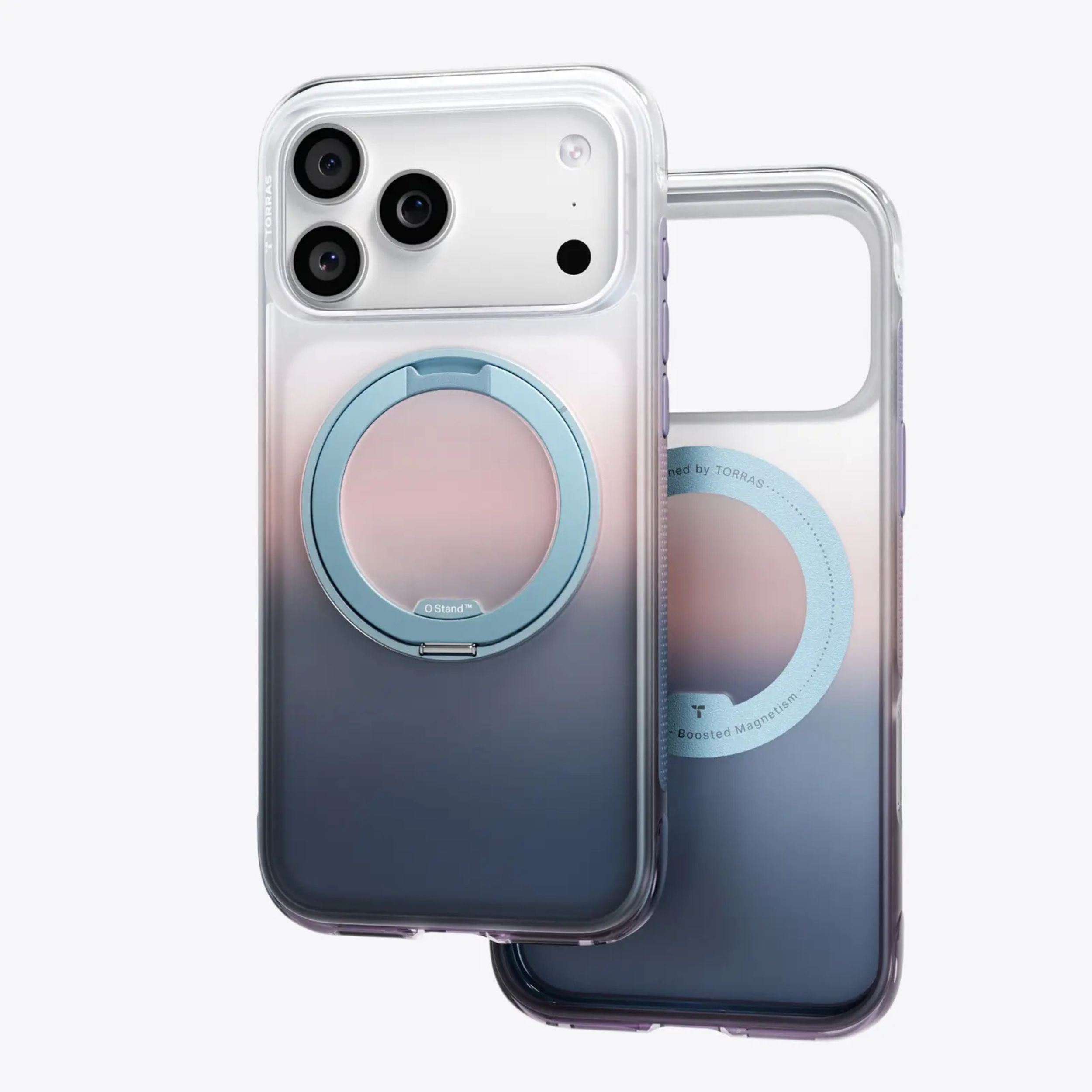 Ốp Lưng iPhone 18 Pro Magnetic O3 AIR TORRAS Ombre Xanh Trắng Màu Trắng