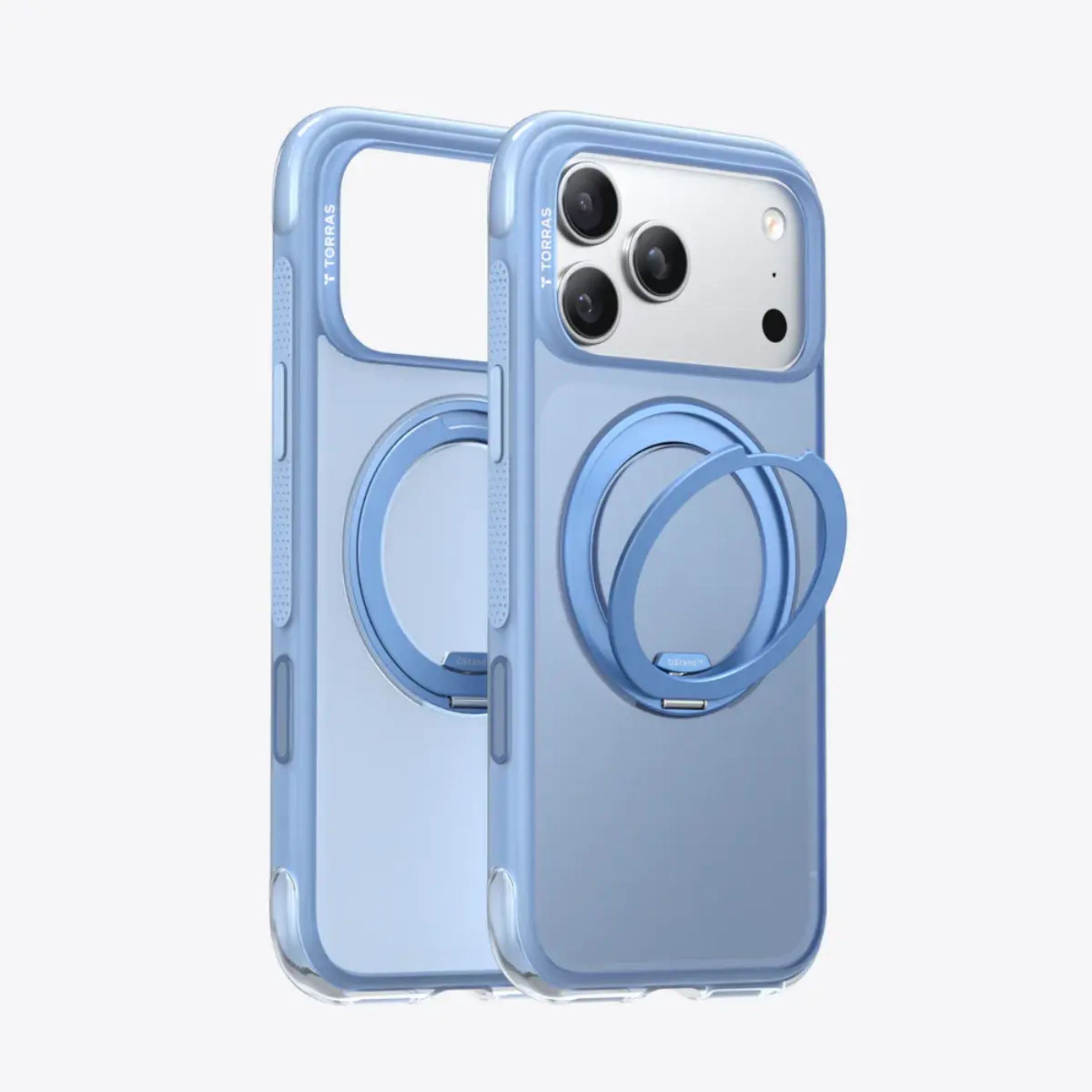 Ốp Lưng iPhone 18 Pro Magnetic O3 AIR TORRAS Ombre Xanh Trắng Màu Xanh Dương
