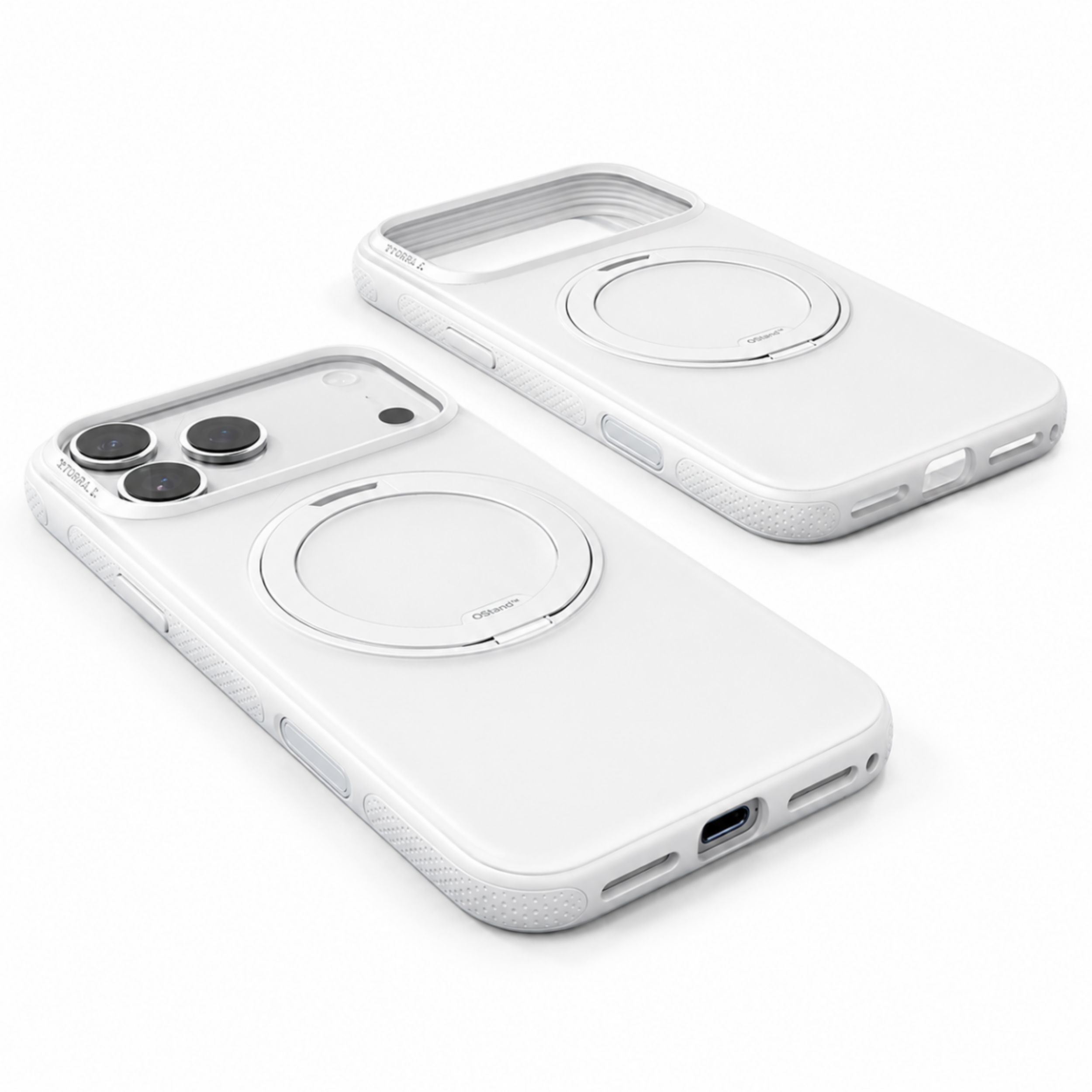 Ốp Lưng iPhone 18 Pro Magnetic O3 NEO TORRAS Trong Suốt Màu Trắng - Bạc