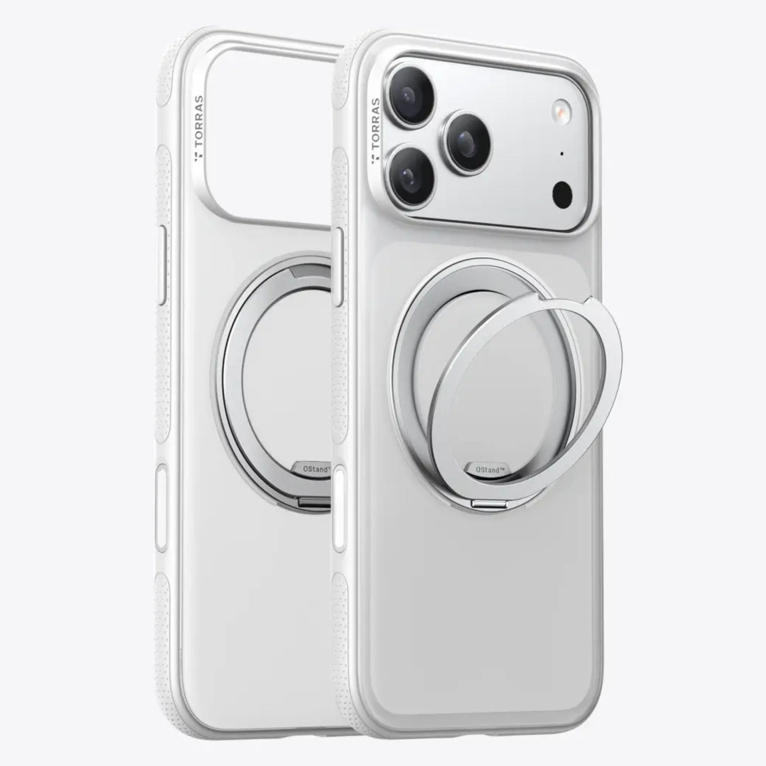 Ốp Lưng iPhone 18 Pro Magnetic O3 NEO TORRAS Trong Suốt Màu Trắng - Bạc