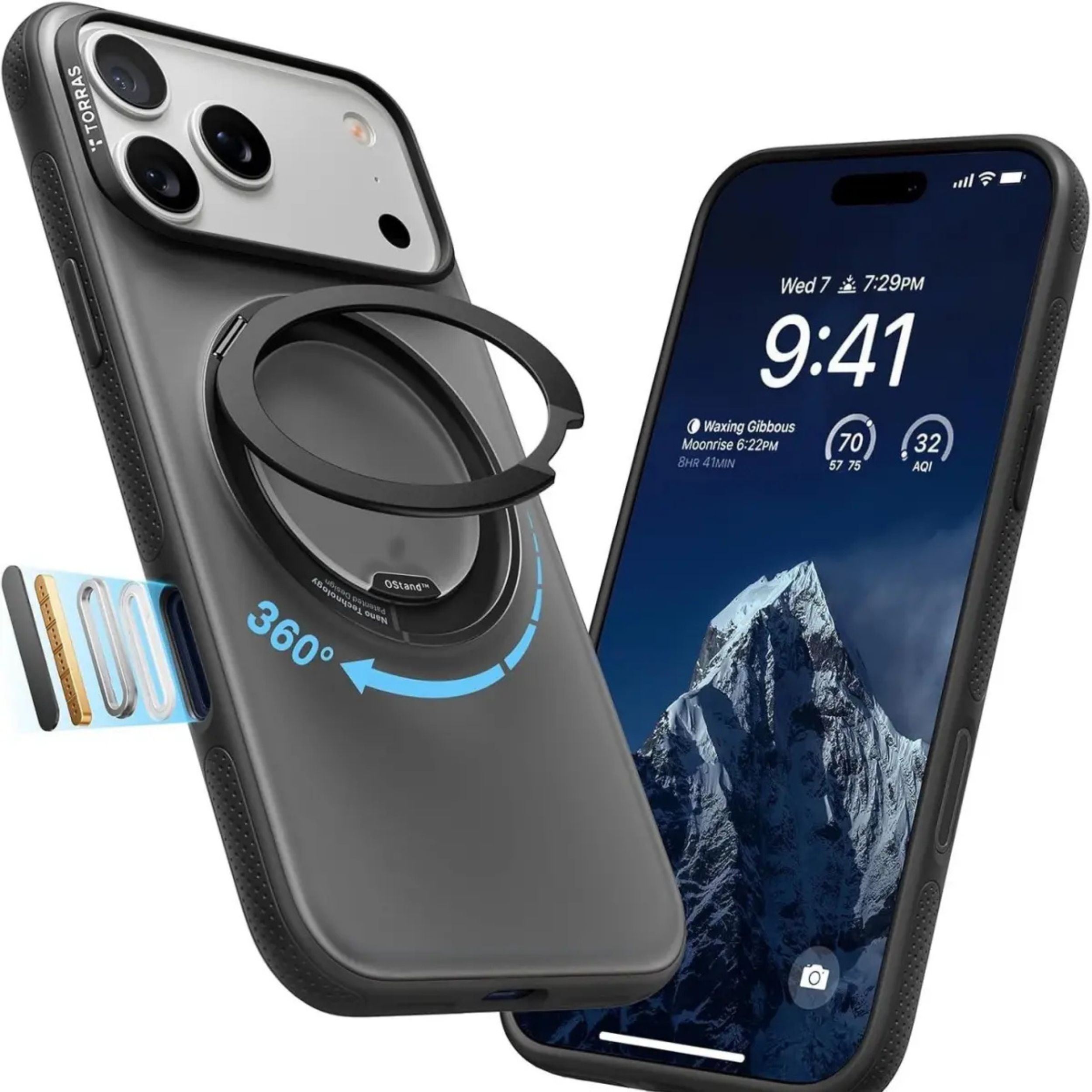 Ốp Lưng iPhone 18 Pro Max/17 Pro Max Magnetic O3 NEO TORRAS Trong Suốt Màu Đen