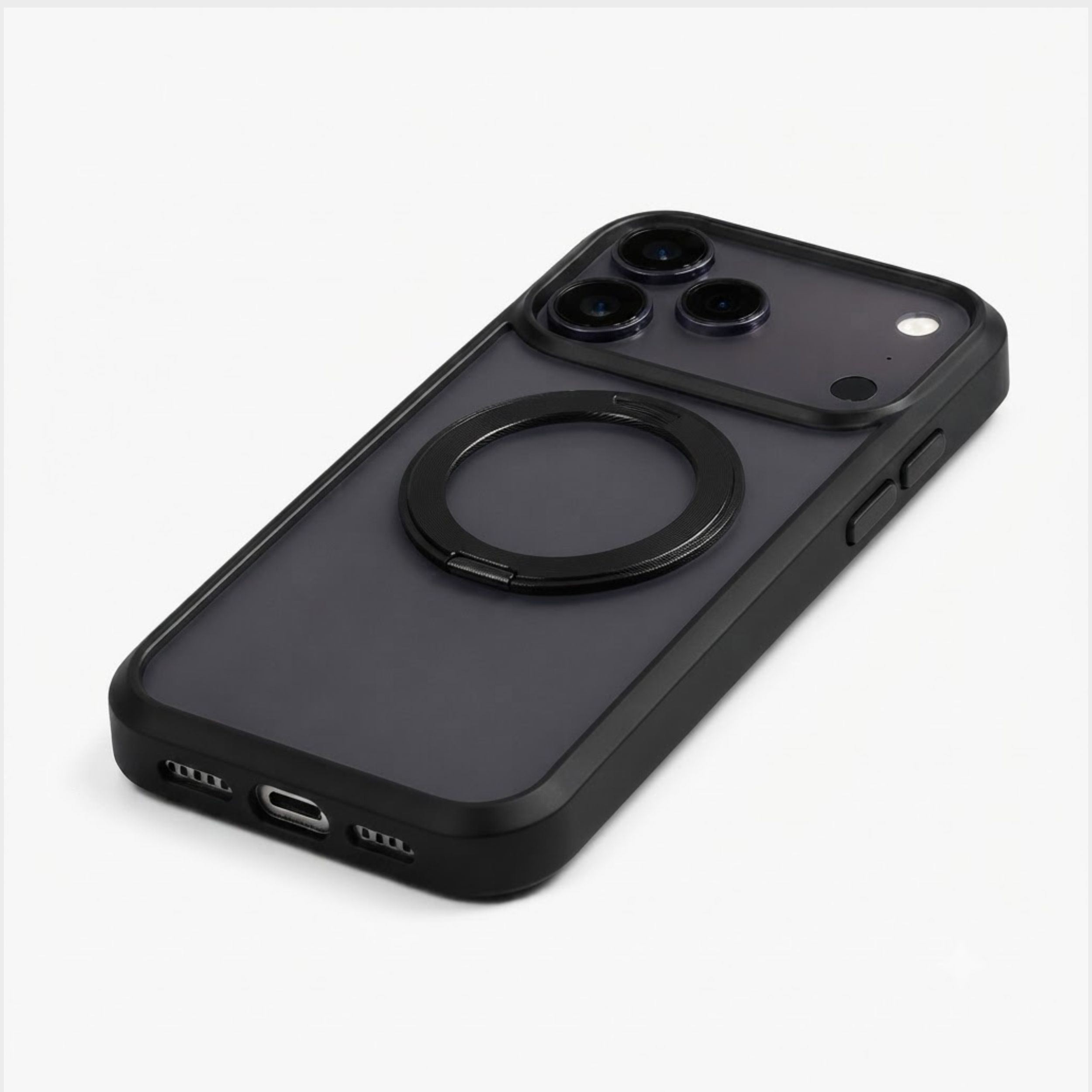 Ốp Lưng iPhone 18 Pro/17 Pro Magnetic O1S TORRAS Trong Suốt Màu Đen