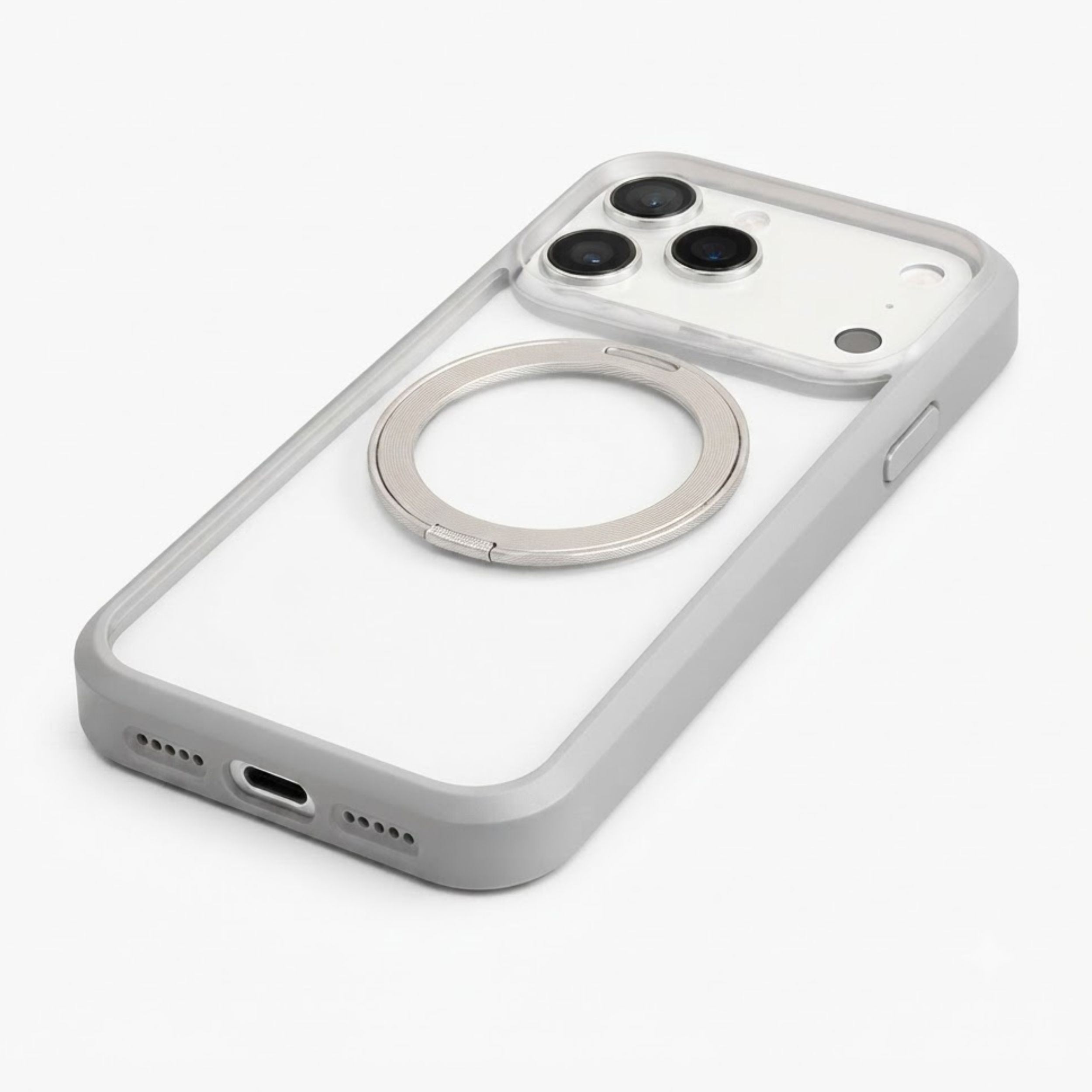 Ốp Lưng iPhone 18 Pro/17 Pro Magnetic O1S TORRAS Trong Suốt Màu Xám