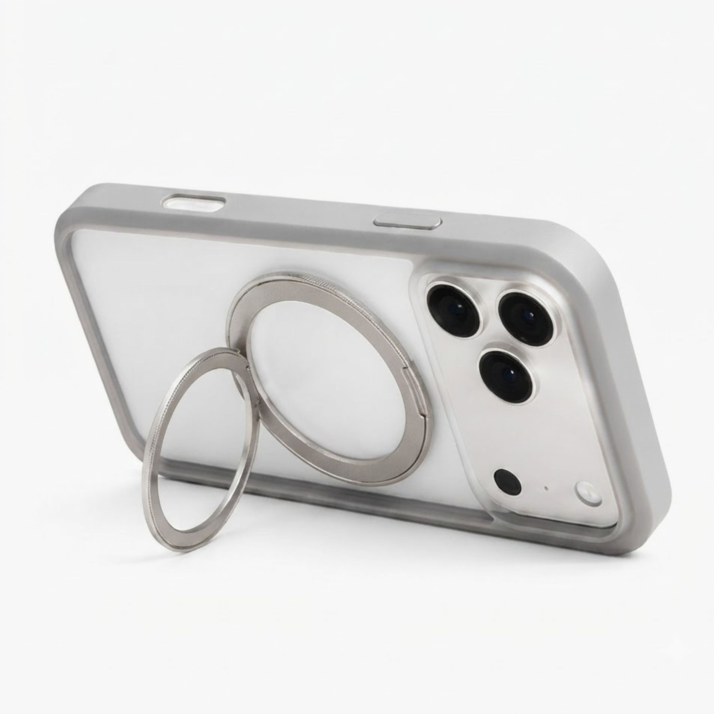 Ốp Lưng iPhone 18 Pro/17 Pro Magnetic O1S TORRAS Trong Suốt Màu Xám
