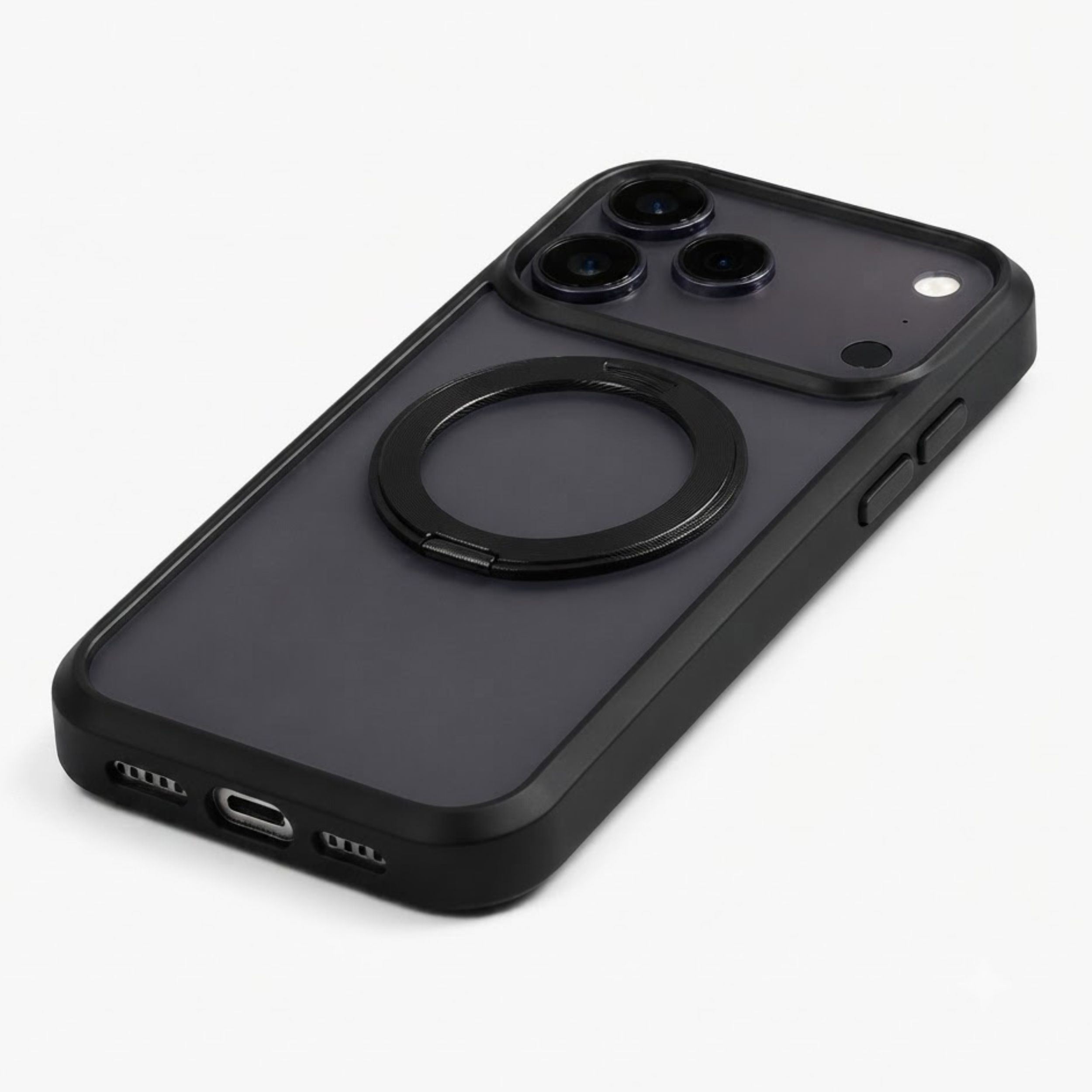 Ốp Lưng iPhone 18 Pro Max/17 Pro Max Magnetic O1S TORRAS Trong Suốt Màu Đen