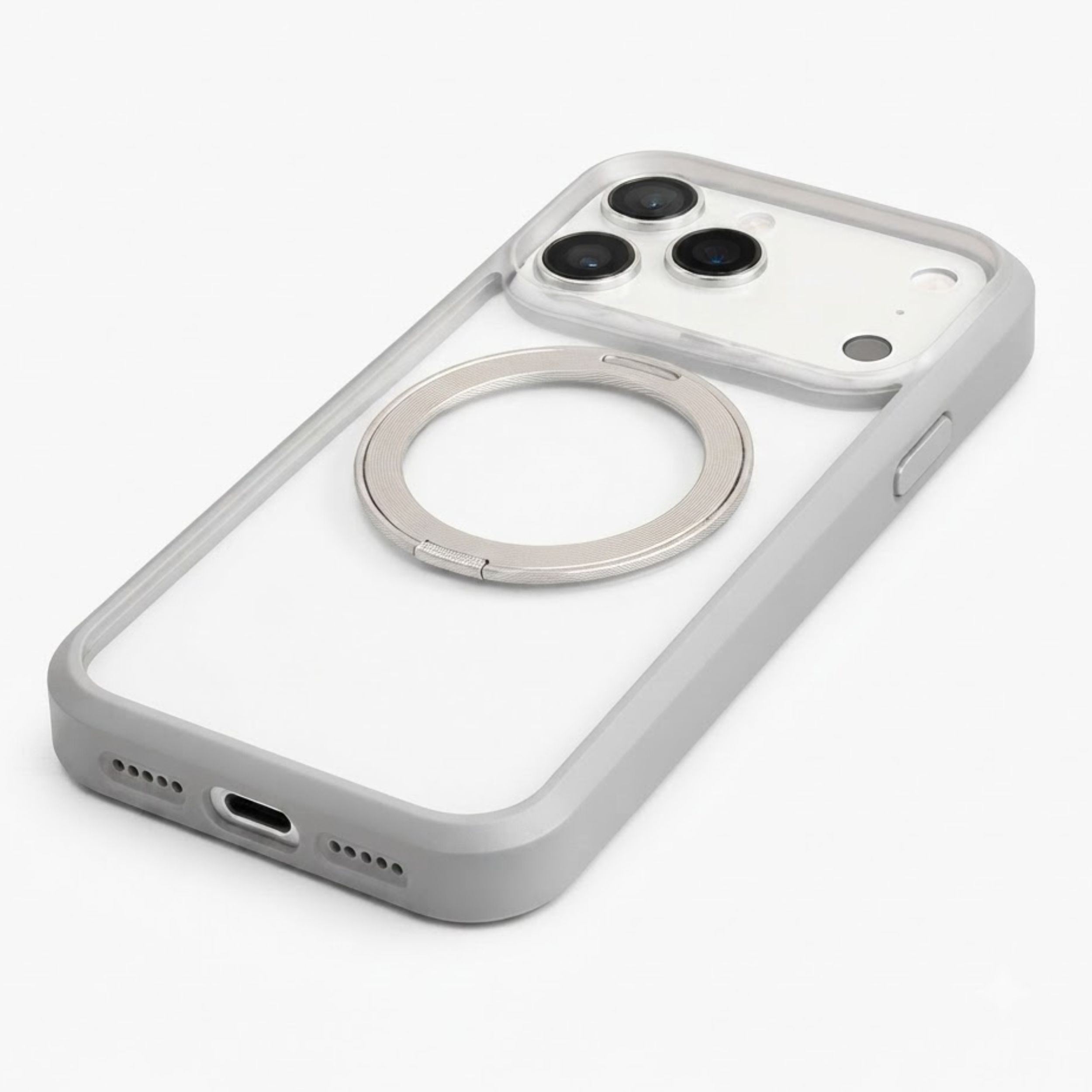 Ốp Lưng iPhone 18 Pro Max/17 Pro Max Magnetic O1S TORRAS Trong Suốt Màu Xám