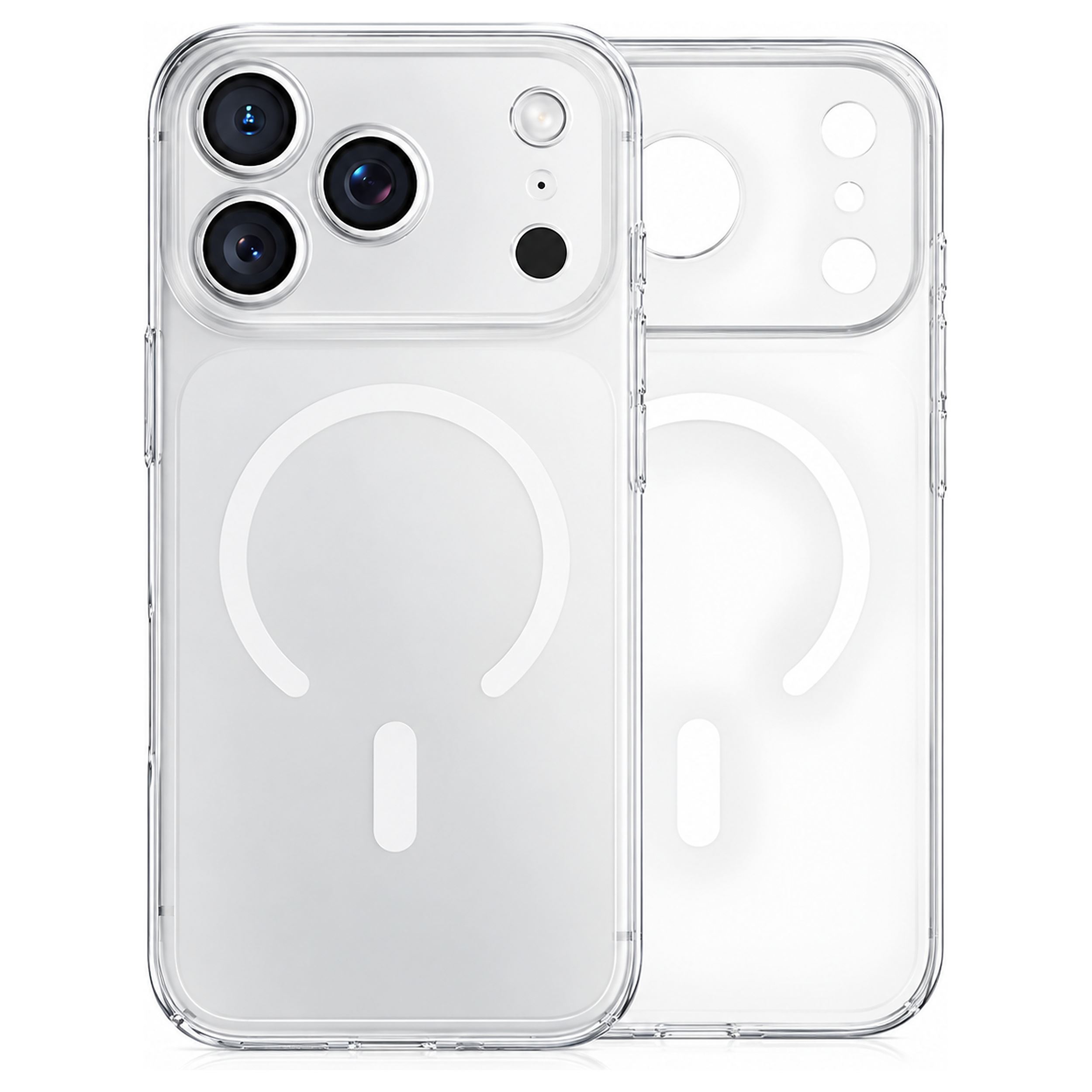 Ốp Lưng iPhone 18 Pro Max/17 Pro Max Magnetic C1S TORRAS Bán Trong Suốt Màu Trắng - Bạc