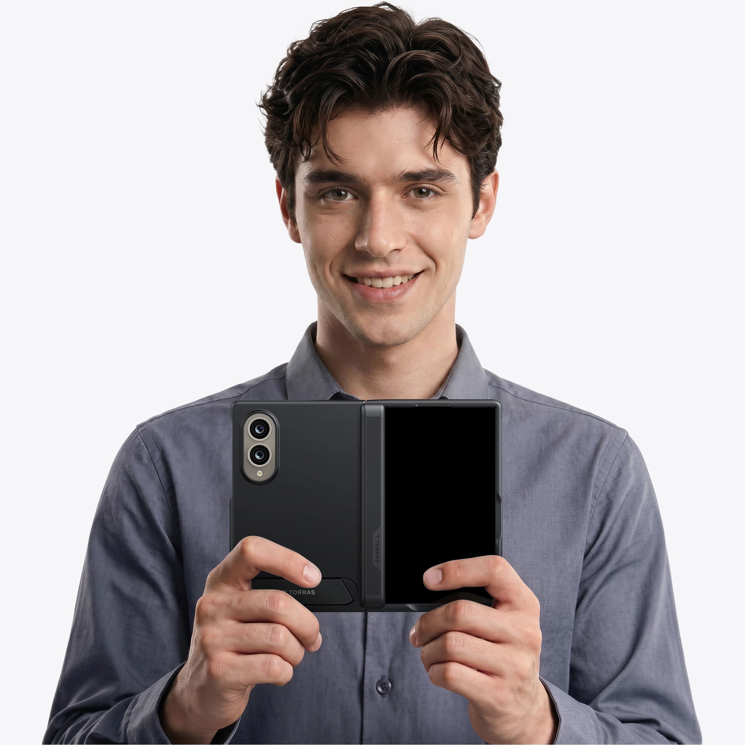 Ốp lưng Magnetic Galaxy Z Fold8 TPU PC TORRAS L1 Màu Đen