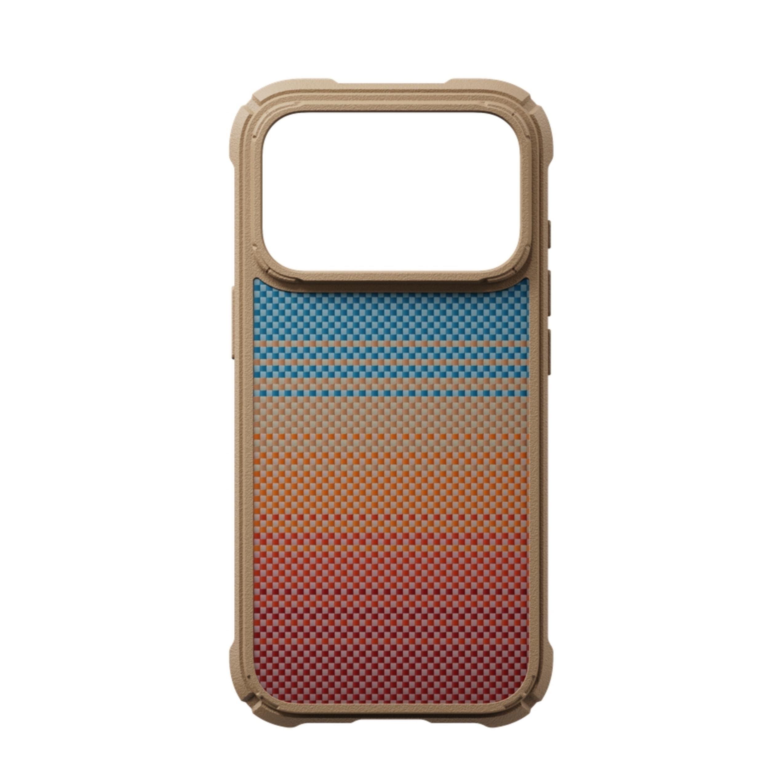 Ốp lưng iPhone 18 Pro Cairn PITAKA KI1804CP2 Sunset California Dream-01 Màu Nâu