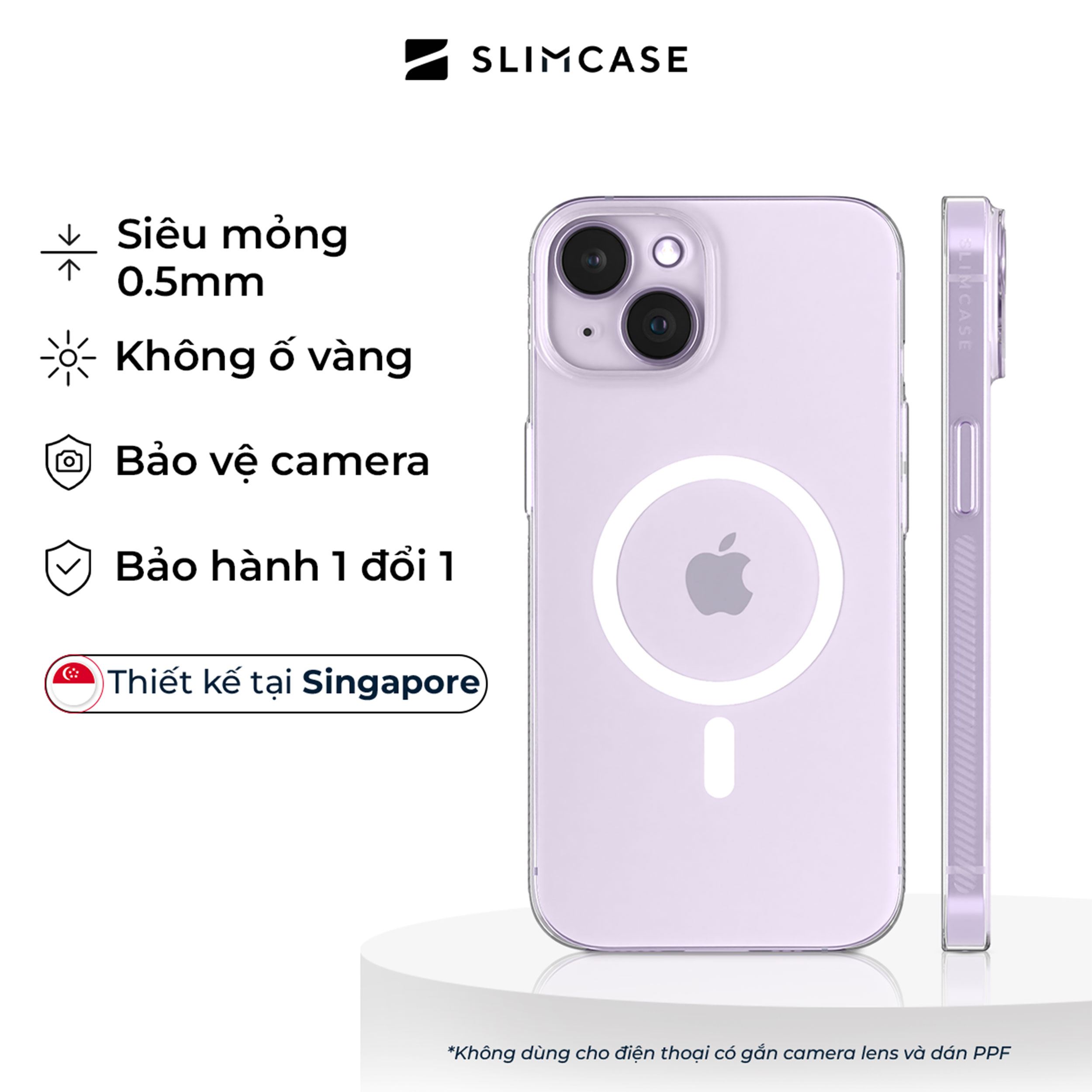 Ốp lưng Magnetic iPhone 14 Plus UNIQUE SLIMCASE Màu Trắng