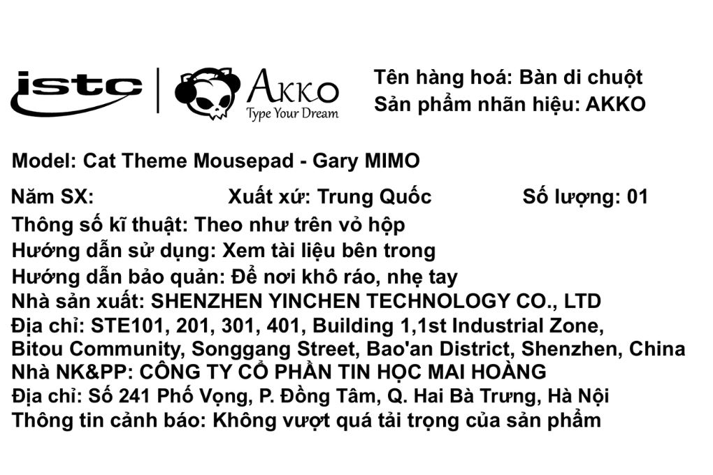 Miếng lót chuột Akko Cat Theme Mousepad Gary MIMO - 4