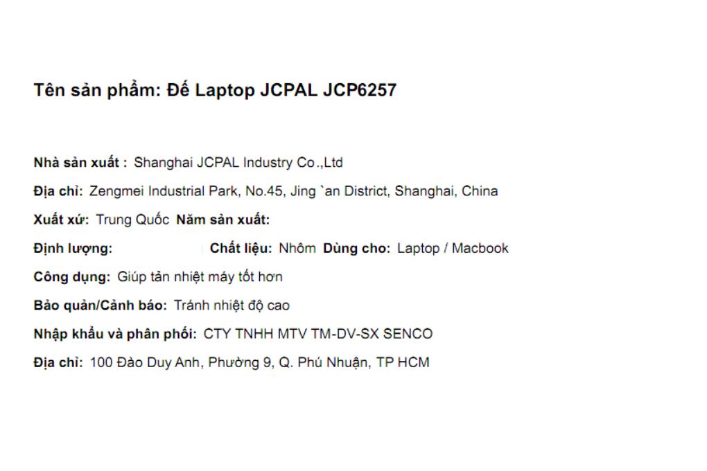 Đế Laptop JCPAL JCP6257 Màu Bạc