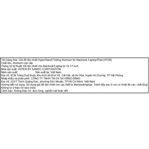 Đế Laptop HyperStand HTU6-GR Màu Xám