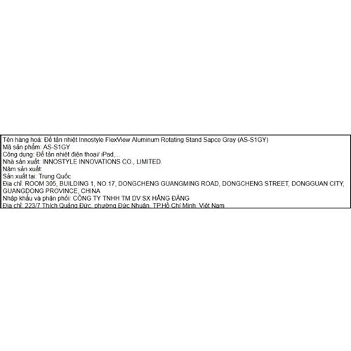 Đế Điện Thoại Xoay Innostyle AS-S1GY Màu Xám