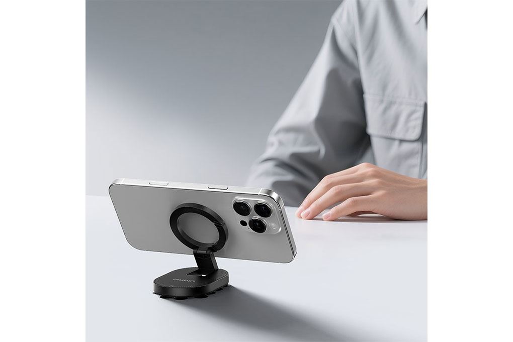 Giá Đỡ Điện Thoại Magnetic Kết Hợp Đế Hít Silicone Ulanzi MA39 Màu Đen