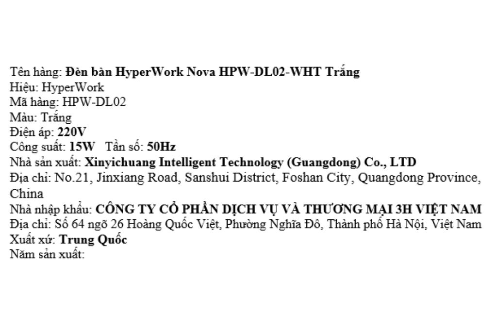 Đèn bàn Led thông minh HyperWork Nova HPW-DL02-WHT - 23