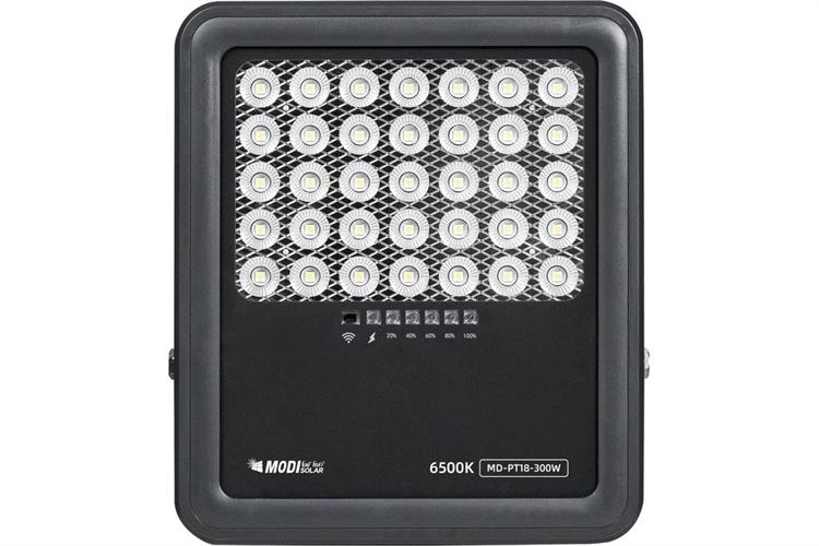 Đèn pha năng lượng mặt trời Modi MD-PT18-300-W Màu Đen