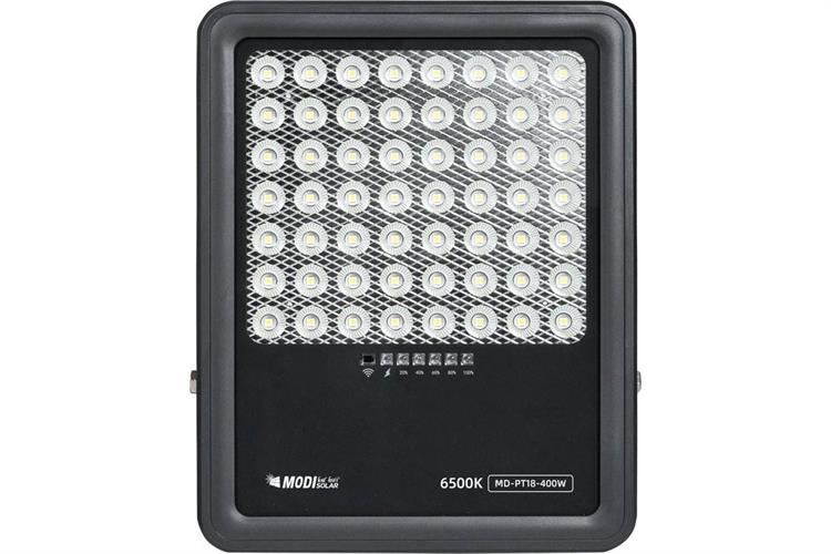 Đèn pha năng lượng mặt trời Modi MD-PT18-400-W Màu Đen