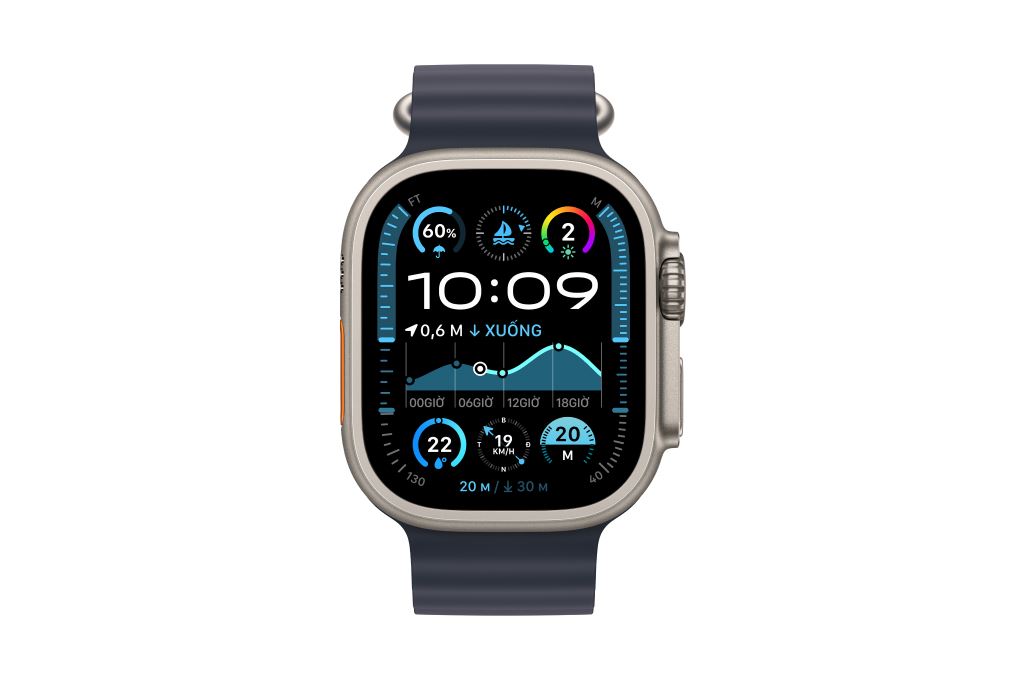 Apple Watch Ultra 2 GPS + Cellular 49mm viền Titanium dây Ocean Màu Titan tự nhiên