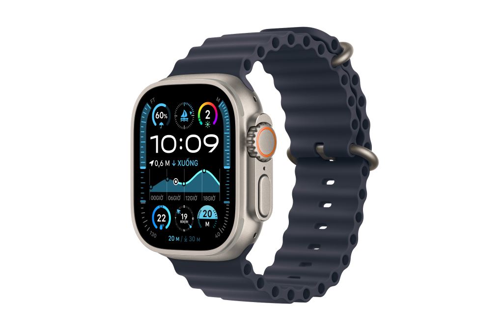 Apple Watch Ultra 2 GPS + Cellular 49mm viền Titanium dây Ocean Màu Titan tự nhiên