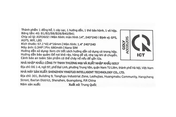 Đồng hồ định vị trẻ em MyKid 4G V2 Màu Đen