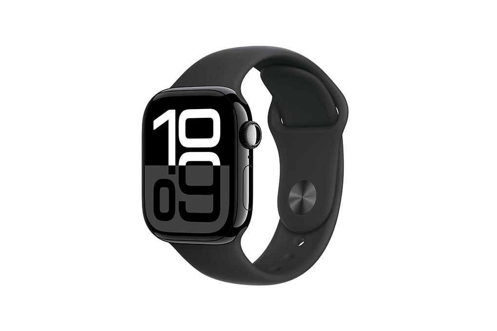 Apple Watch Series 10 GPS + Cellular 46mm viền nhôm dây thể thao Màu Đen bóng
