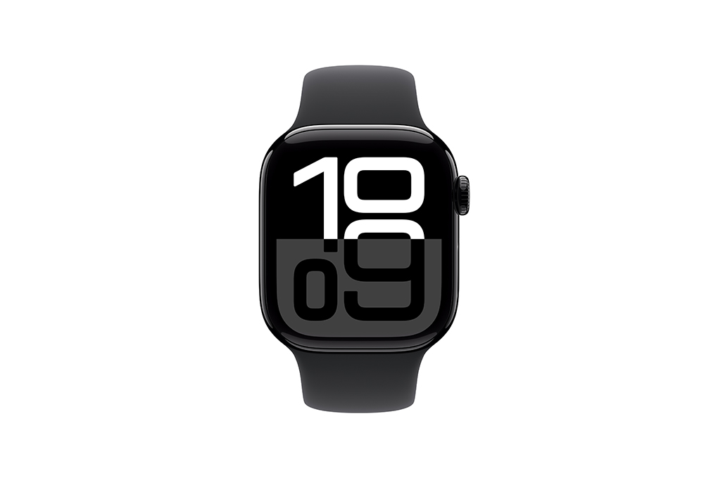 Apple Watch Series 10 GPS + Cellular 46mm viền nhôm dây thể thao Màu Đen bóng