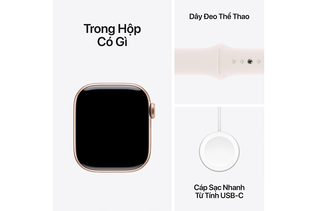 Apple Watch Series 10 GPS + Cellular 46mm viền nhôm dây thể thao Màu Vàng Hồng