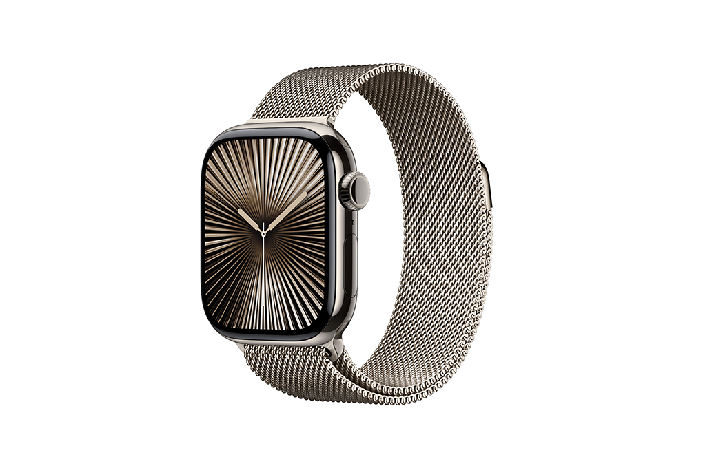Apple Watch Series 10 GPS + Cellular 46mm viền Titanium dây Milan Màu Titan tự nhiên