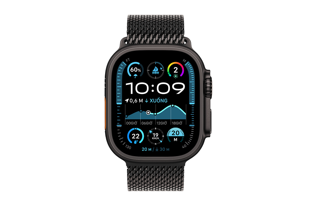 Apple Watch Ultra 2 GPS + Cellular 49mm viền Titanium đen dây Milan Màu Đen