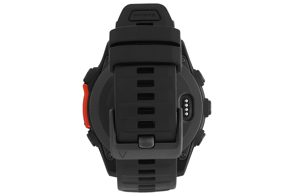 Garmin Fenix 8 47mm viền thép dây silicone Màu Đen