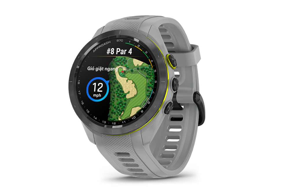 Garmin Golf Approach S70 42mm dây silicone Màu Xám nhạt