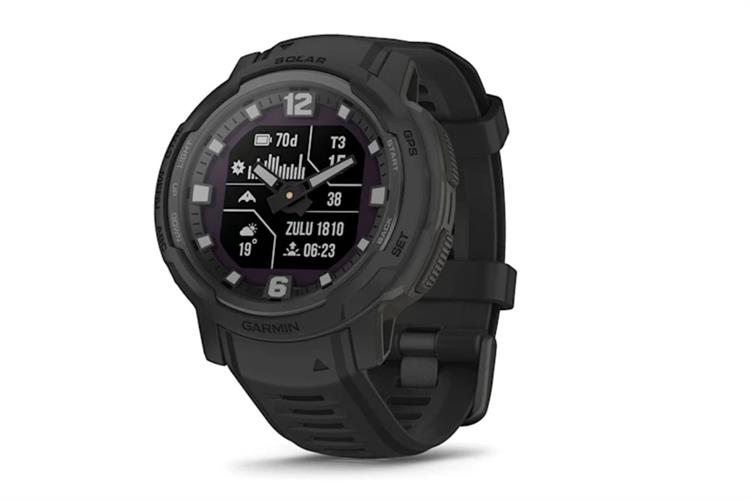 Garmin Instinct Crossover Solar 45mm dây silicone Màu Đen