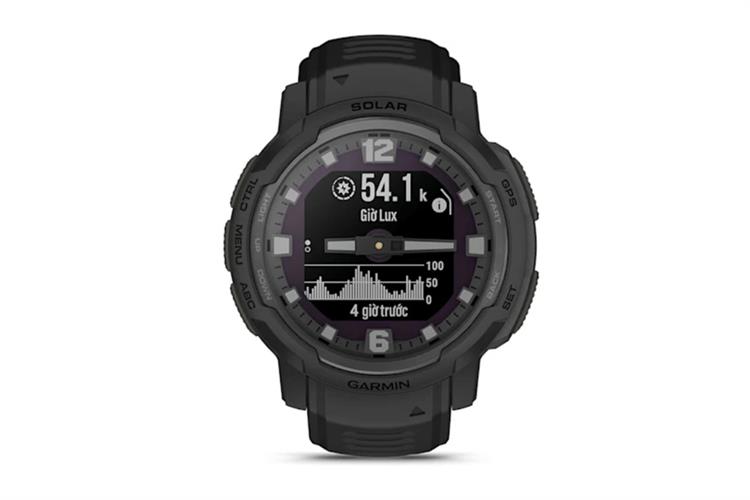 Garmin Instinct Crossover Solar 45mm dây silicone Màu Đen
