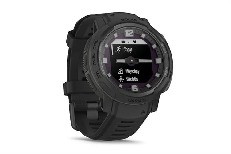 Garmin Instinct Crossover Solar 45mm dây silicone Màu Đen