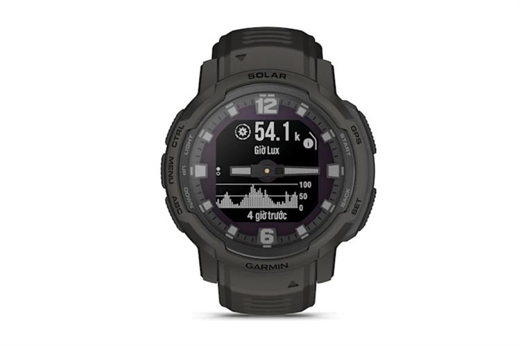 Garmin Instinct Crossover Solar 45mm dây silicone Màu Xám