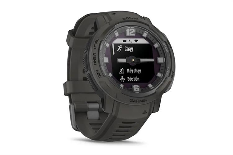 Garmin Instinct Crossover Solar 45mm dây silicone Màu Xám