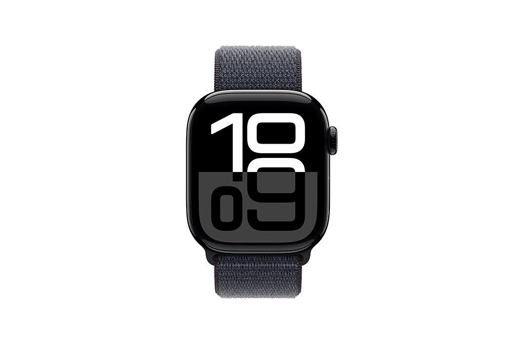 Apple Watch Series 10 GPS + Cellular 46mm viền nhôm dây vải Màu Đen bóng