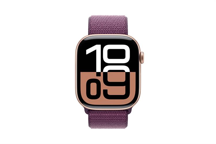 Apple Watch Series 10 GPS + Cellular 46mm viền nhôm dây vải Màu Vàng Hồng