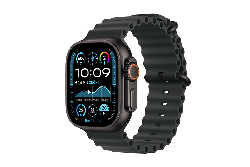 Apple Watch Ultra 2 GPS + Cellular 49mm viền Titanium đen dây Ocean Màu Đen