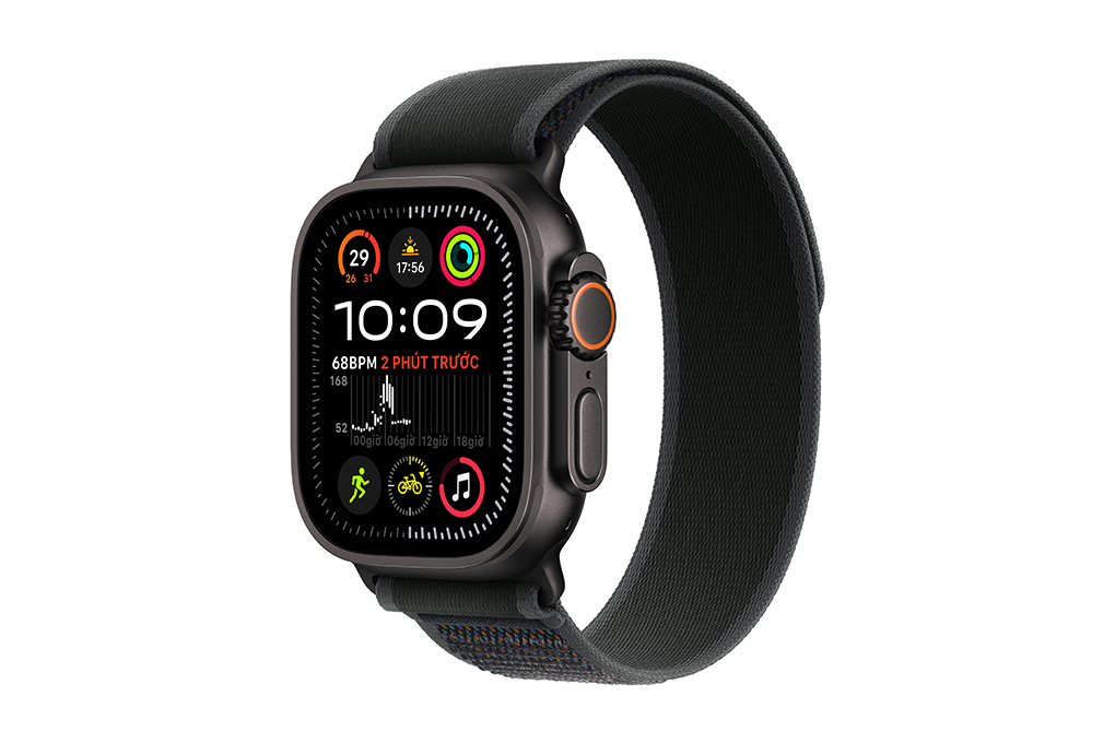 Apple Watch Ultra 2 GPS + Cellular 49mm viền Titanium đen dây Trail Màu Đen