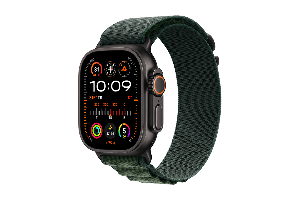 Apple Watch Ultra 2 GPS + Cellular 49mm viền Titanium đen dây Alpine Màu Đen