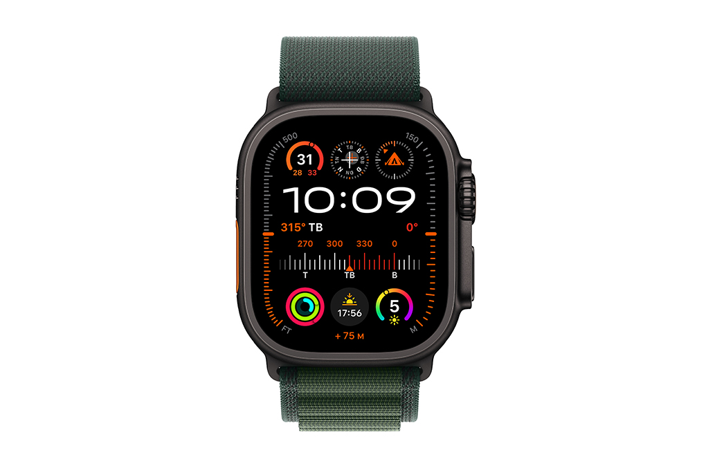Apple Watch Ultra 2 GPS + Cellular 49mm viền Titanium đen dây Alpine Màu Đen